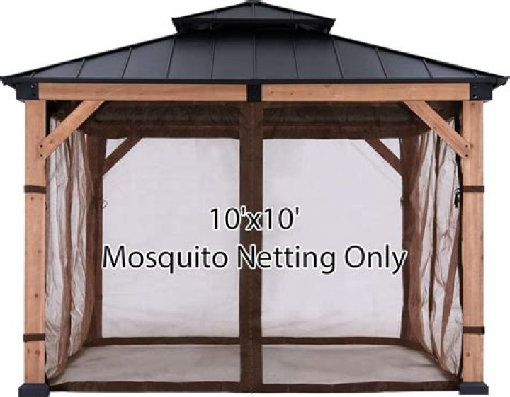 Can you put mosquito netting on a pergola?