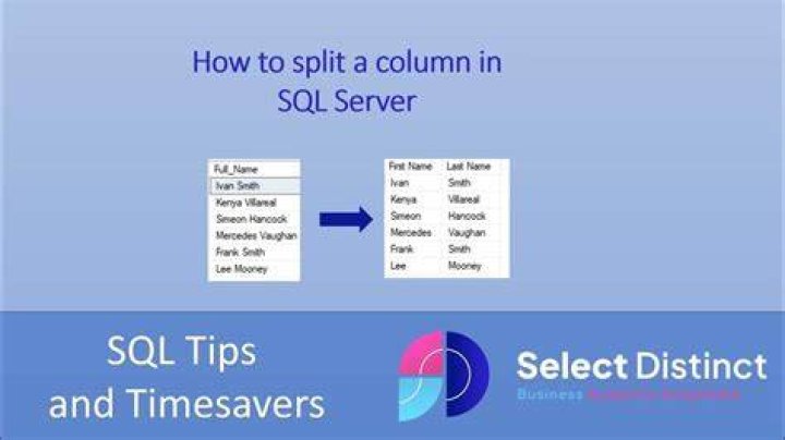 Can you split a column in SQL?