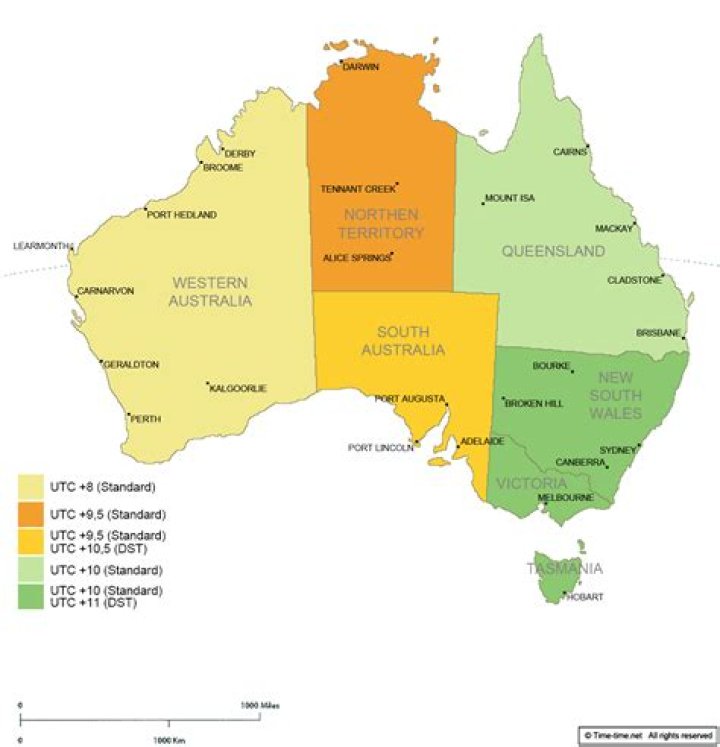 Does Australia Go By EST time?