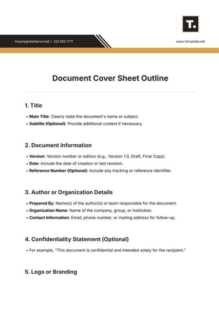 Does PII require a cover sheet?