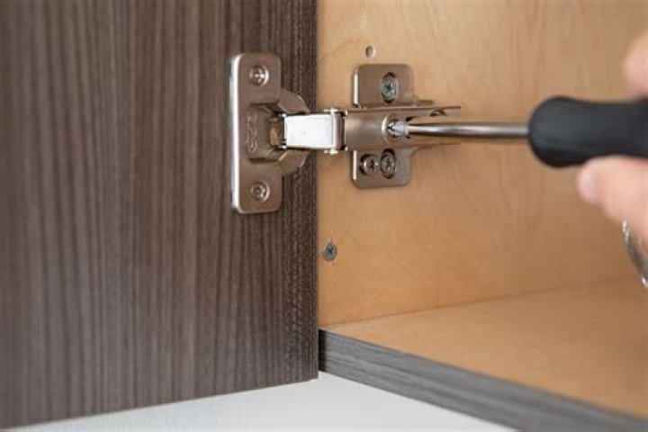 How do you adjust non adjustable cabinet hinges?
