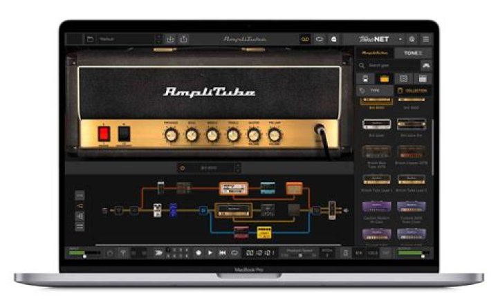How do you use the gear in AmpliTube custom shop?