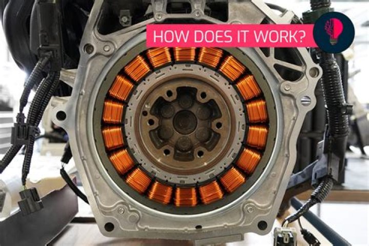 How does an electric motor turn an axle?