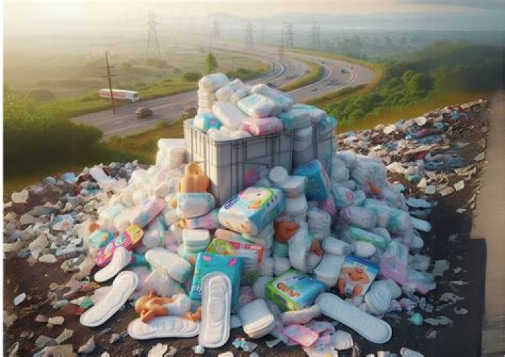 How many disposable diapers end up in landfills?