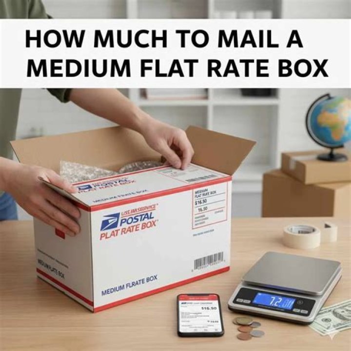 How much is a medium flat rate box 2020?