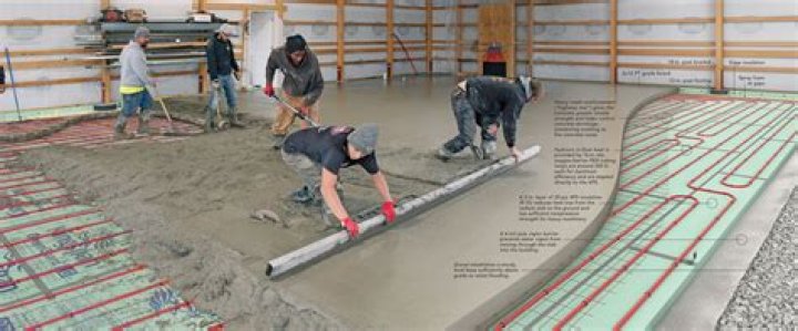 How thick should concrete be for radiant floor heating?