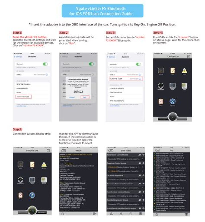 What apps work with vgate scan?