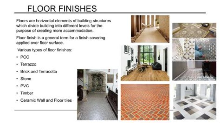 What are different types of floor finishes?