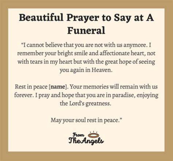 What do you say at a funeral prayer?