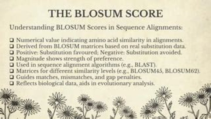 What does a high BLOSUM score mean?