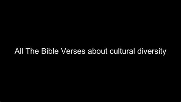 What does God say about cultural diversity?