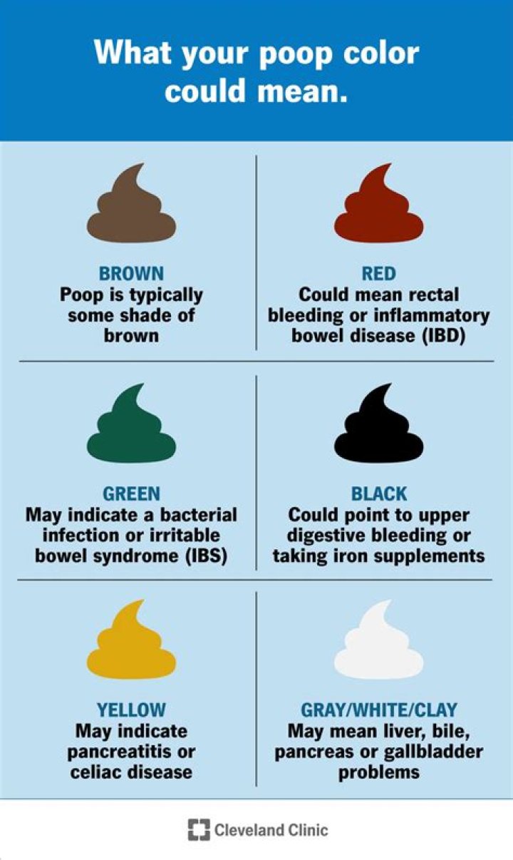 What does it mean to poop blue?