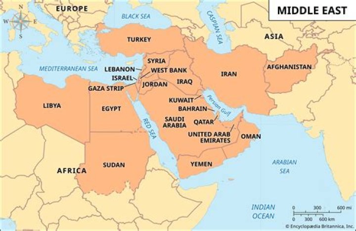 What four mandates were established in the Middle East?