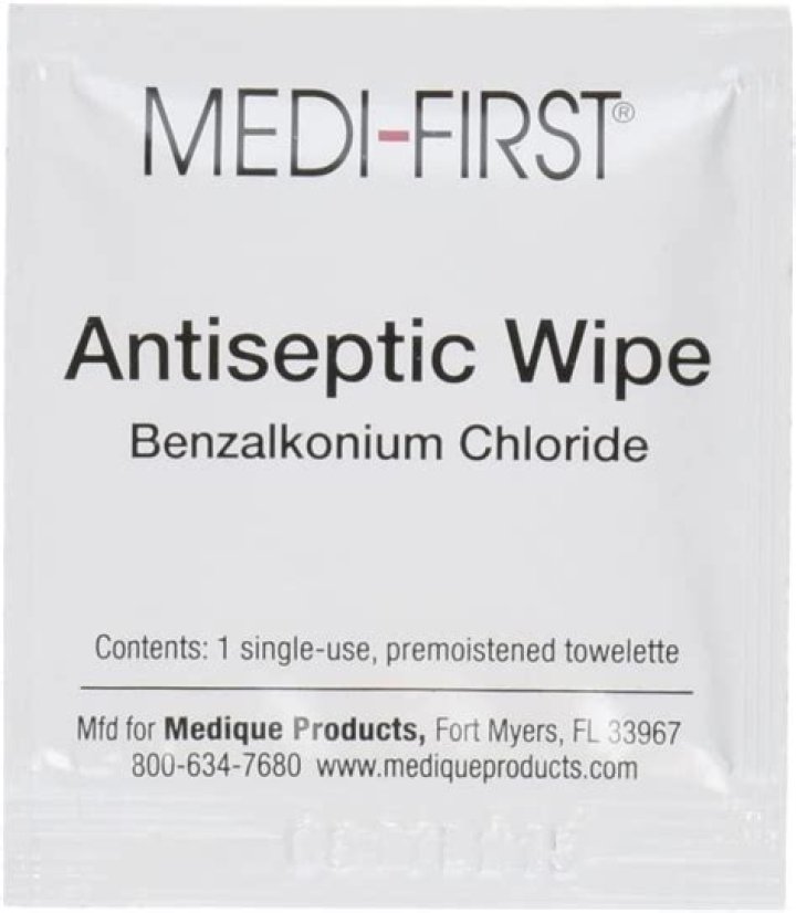 What is benzalkonium chloride wipes used for?