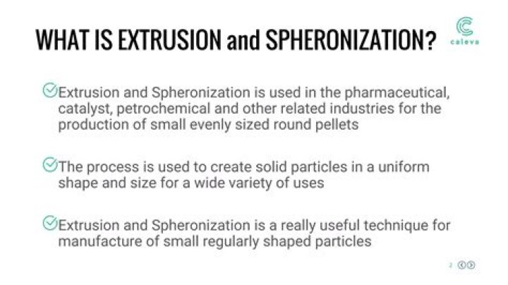 What is extrusion Spheronization?