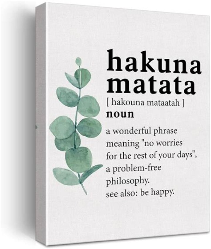 What is Hakuna matata means in English?