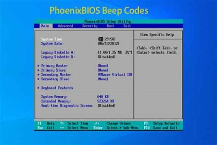 What is the beep code for Intel BIOS?