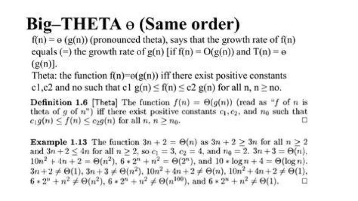 What is the difference between Big O and Big Theta notation?