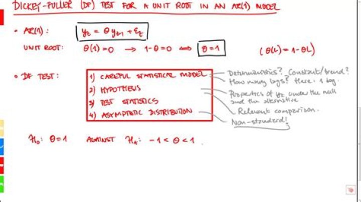 What is unit root in Dickey-Fuller test?