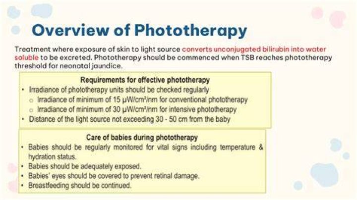 When should phototherapy be stopped?