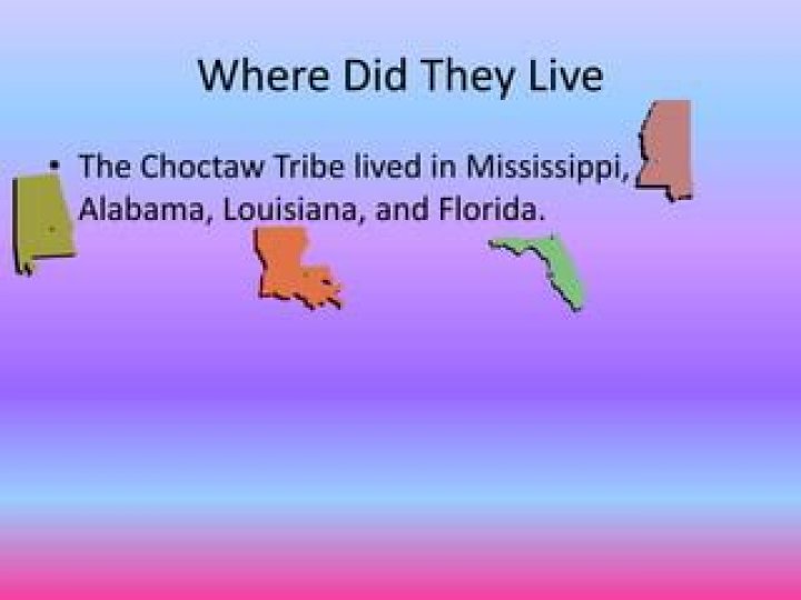 Where did the Choctaw live in Alabama?
