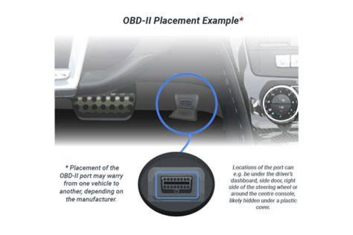 Where is the OBD connector on a 2014 Chevy Impala?