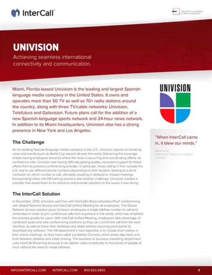 Which apps have Univision?