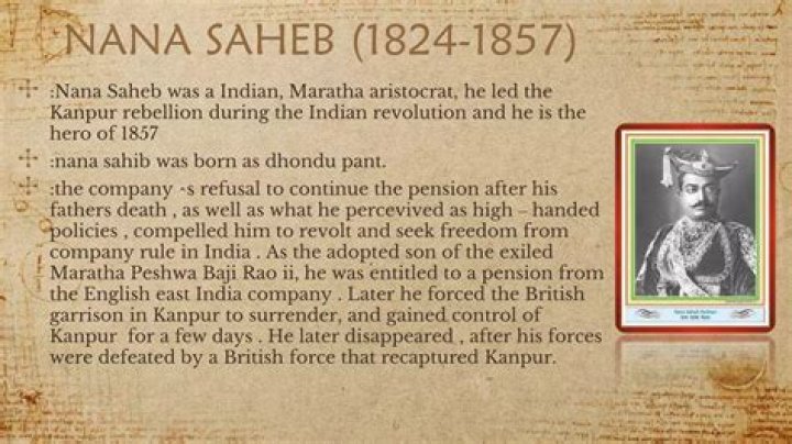 Who was Nana Sahib history?